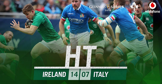 Ireland v Italy HT